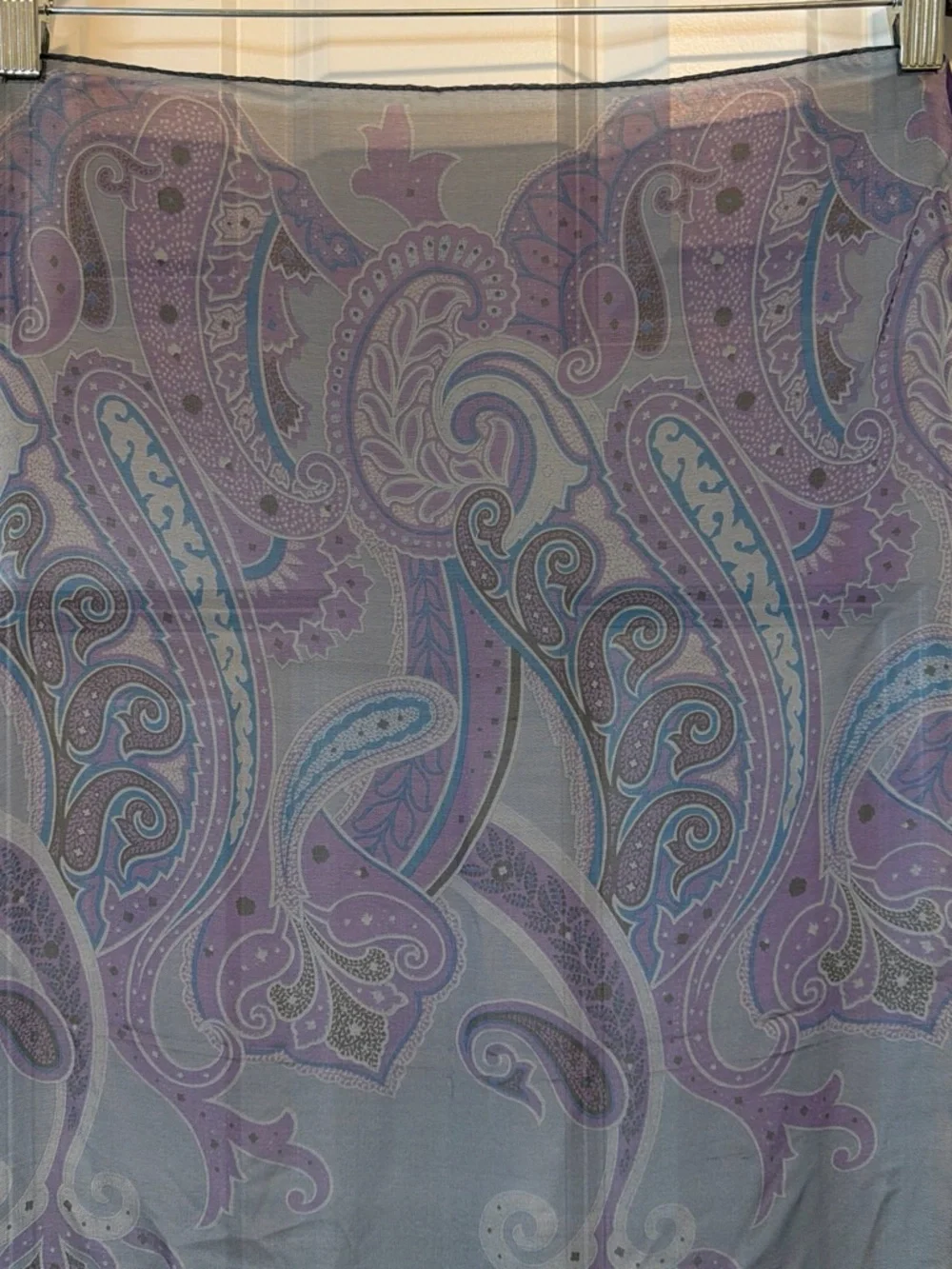 Sheer Purple Paisley Women's Scarf - Lightweight